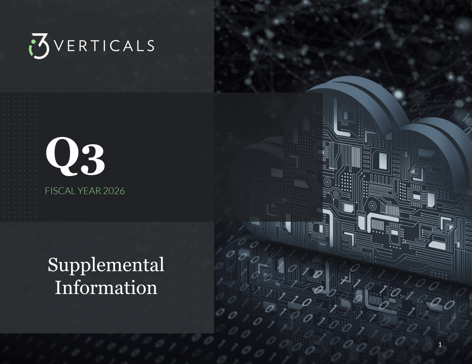 i3 Verticals' Q3 2026 Slide Deck