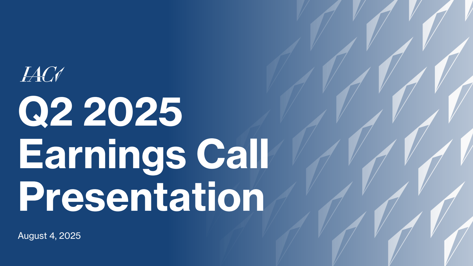 IAC's Q2 2025 Slide Deck