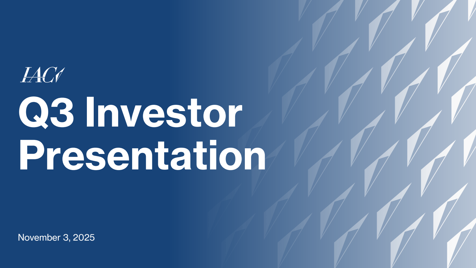 IAC's Q3 2025 Slide Deck