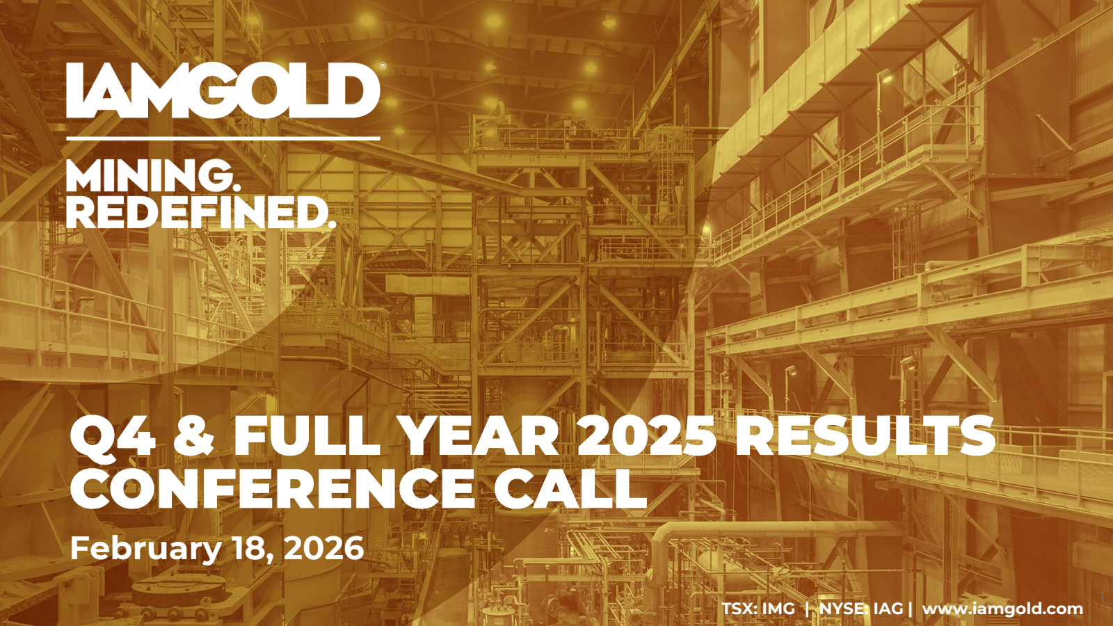 Iamgold's Q4 2025 Slide Deck