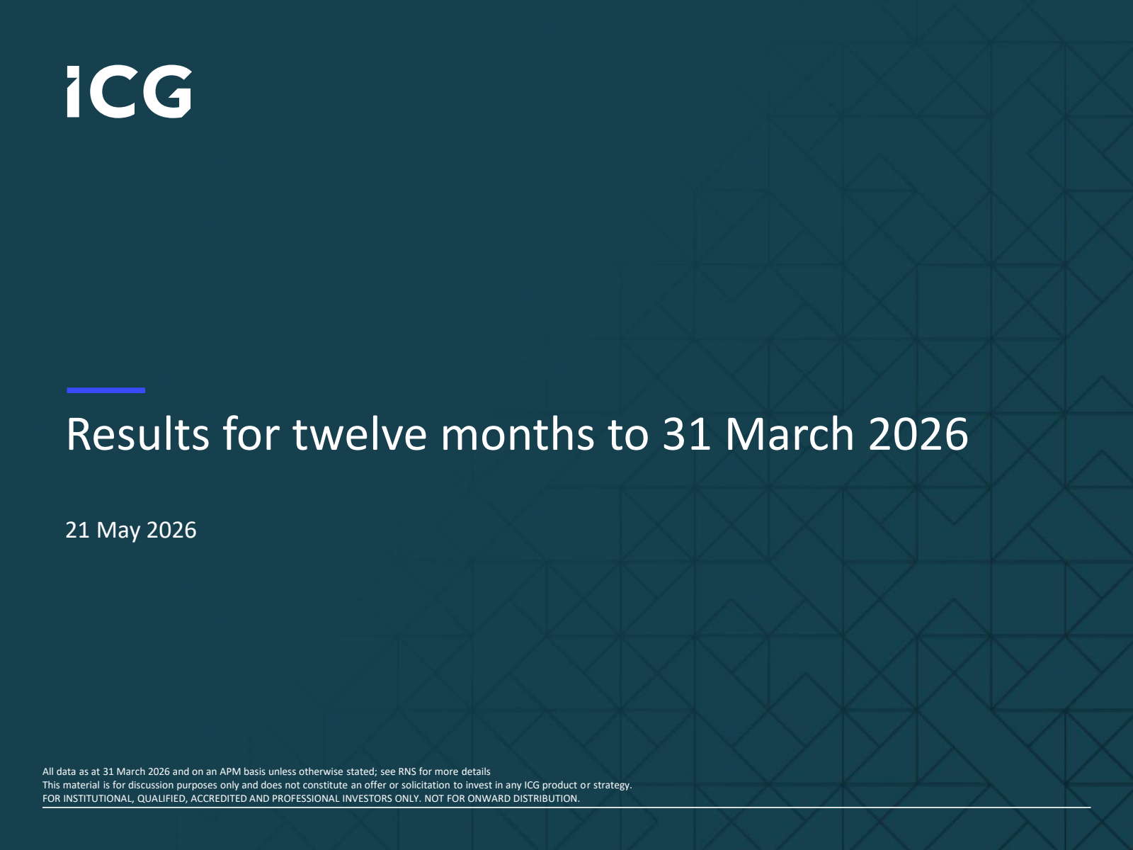 Intermediate Capital Group's H2 2026 Slide Deck