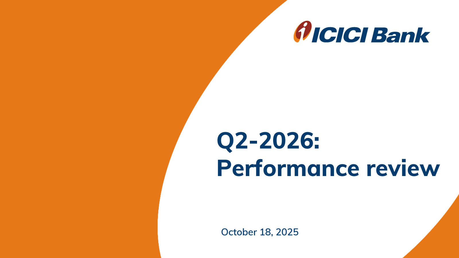 ICICI Bank's Q2 25/26 Slide Deck
