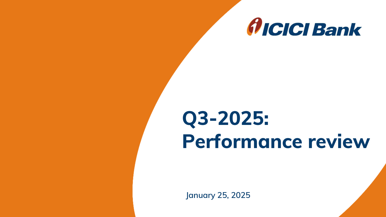 ICICI Bank's Q3 24/25 Slide Deck