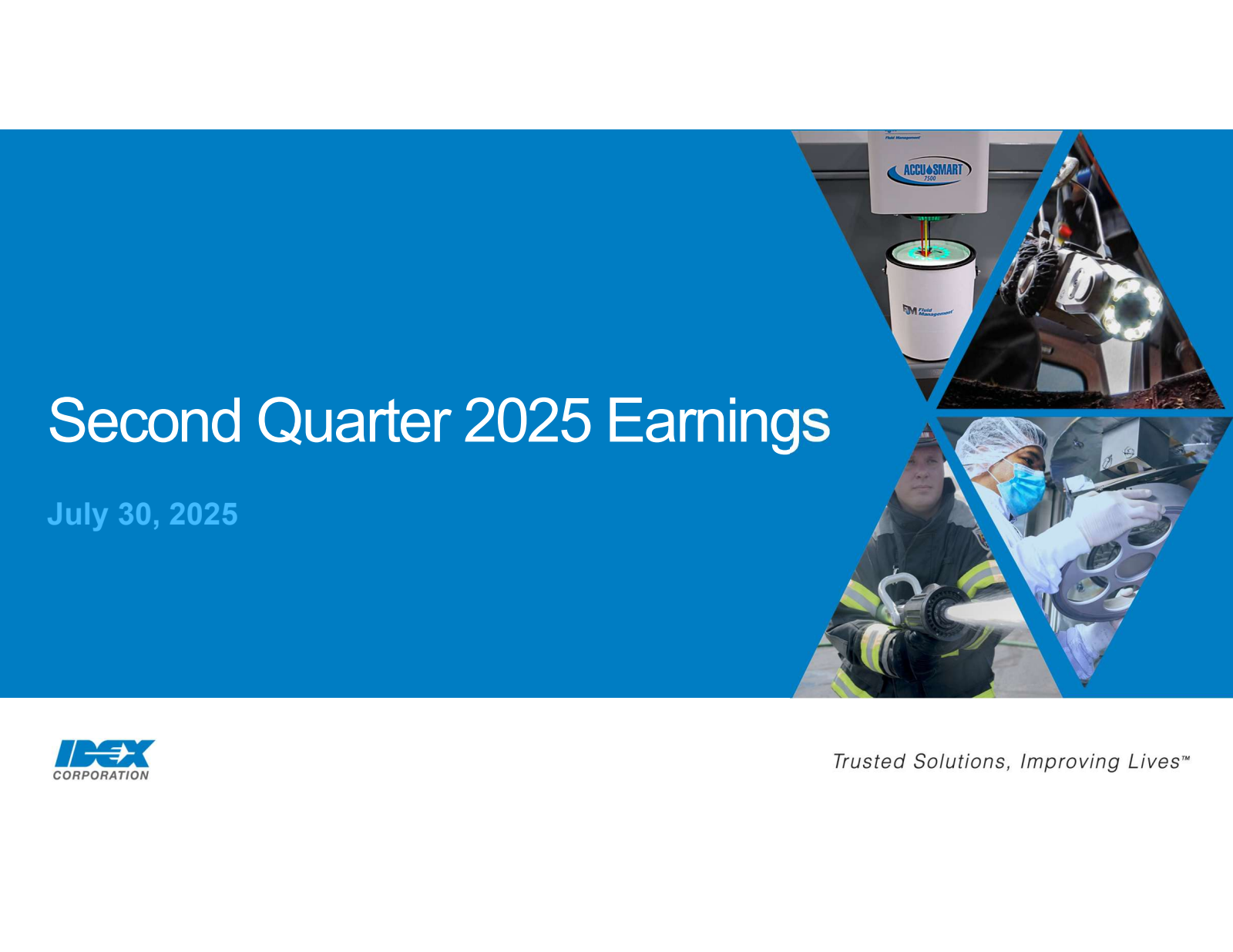 IDEX's Q2 2025 Slide Deck