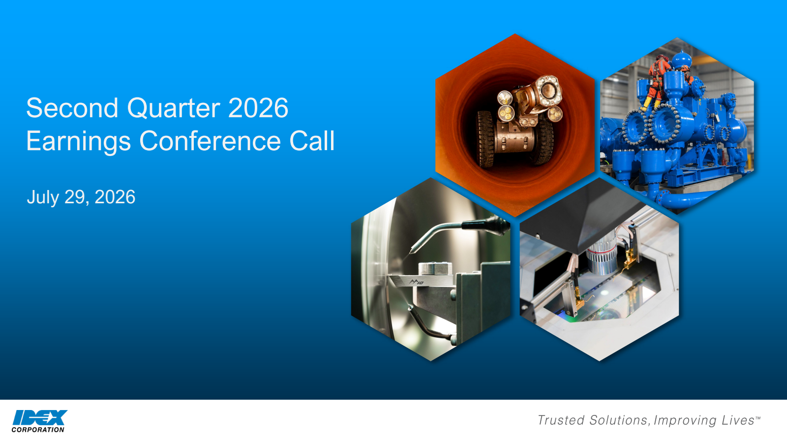 IDEX's Q2 2026 Slide Deck
