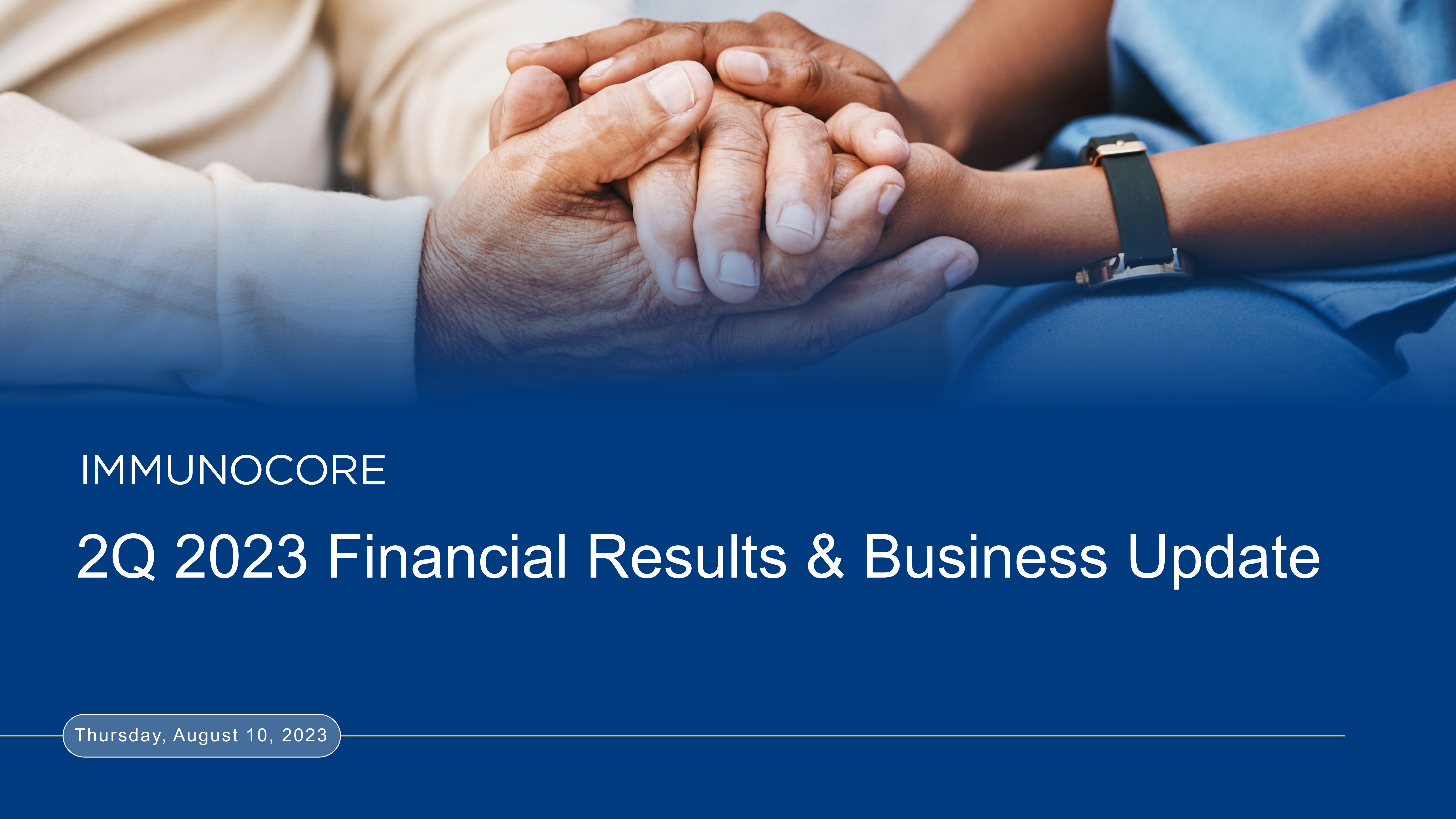 Kimtrak IMCR Q2 2023 Earnings Report on 8/10/2023