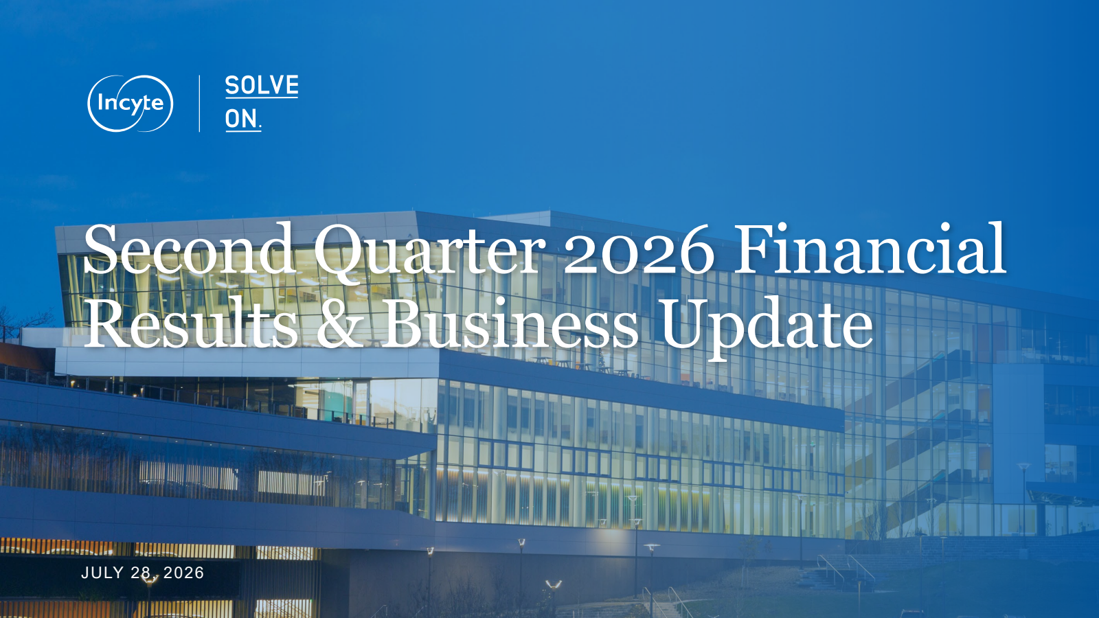 Incyte's Q2 2026 Slide Deck