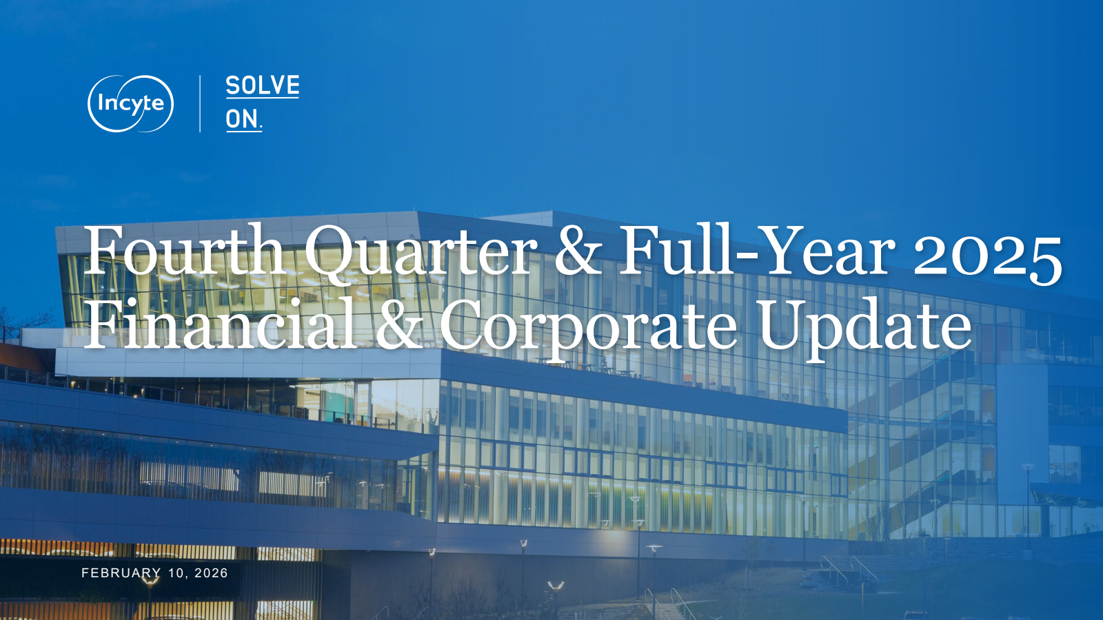 Incyte's Q4 2025 Slide Deck