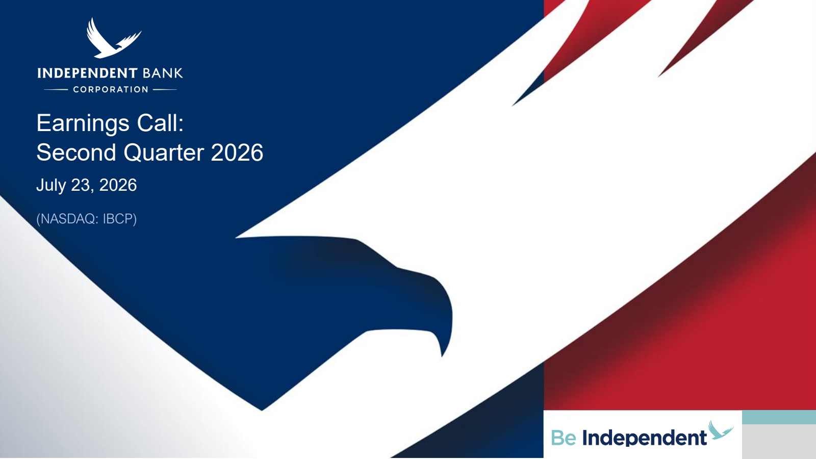 Independent Bank's Q2 2026 Slide Deck