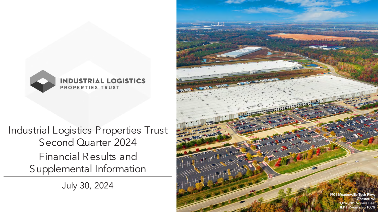 Industrial Logistics Properties Trust's Q2 2024 Slide Deck