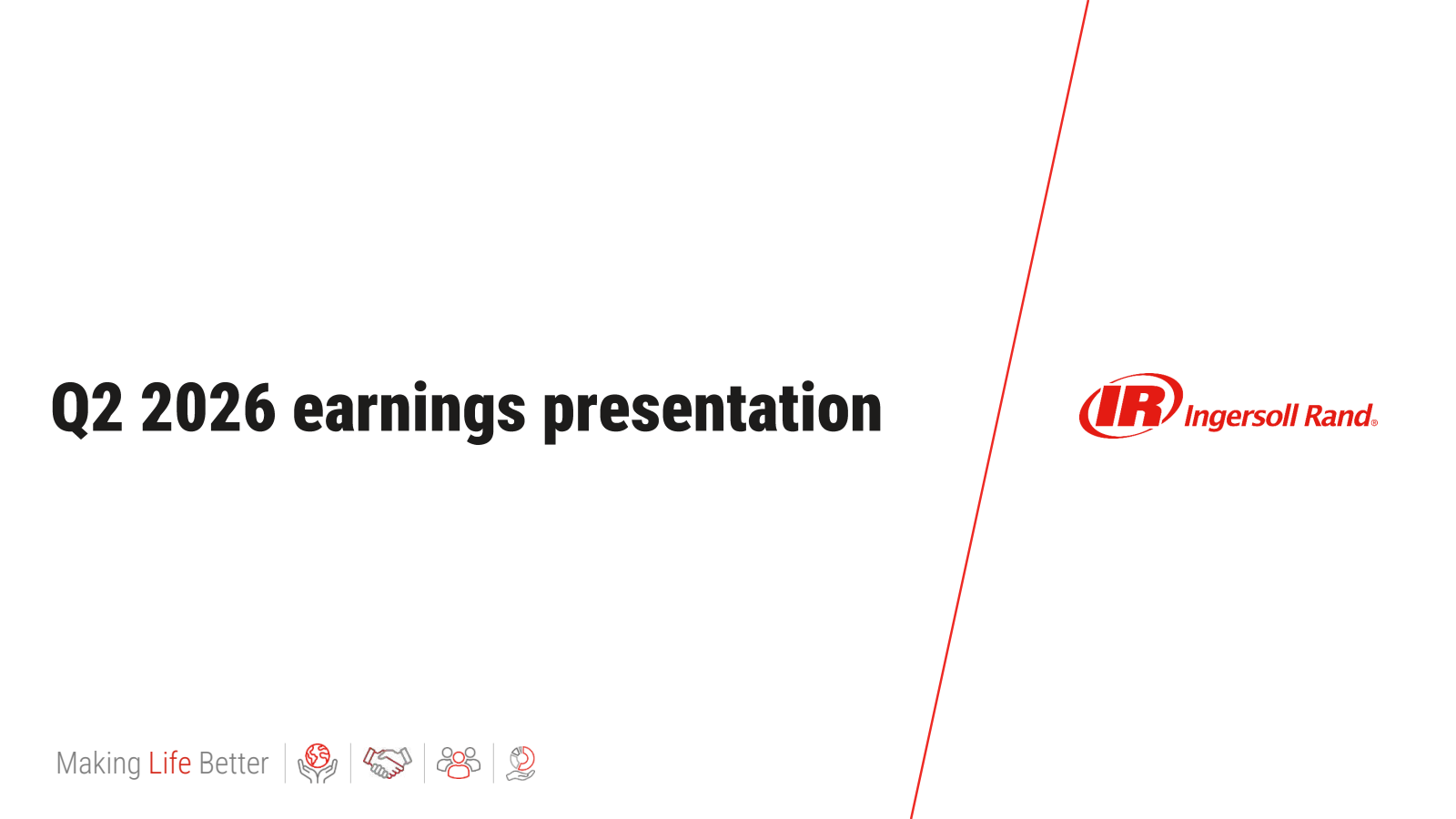 Ingersoll Rand's Q2 2026 Slide Deck