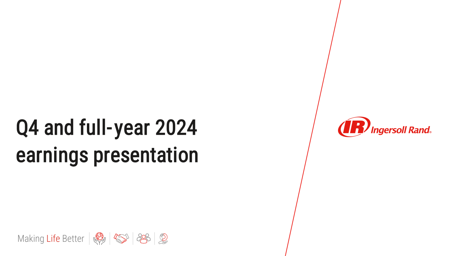 Ingersoll Rand's Q4 2024 Slide Deck