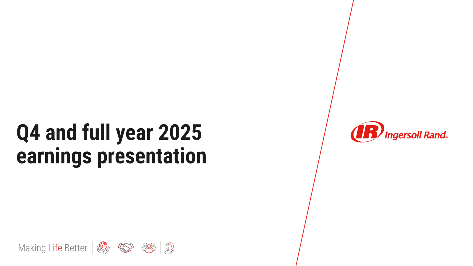 Ingersoll Rand's Q4 2025 Slide Deck