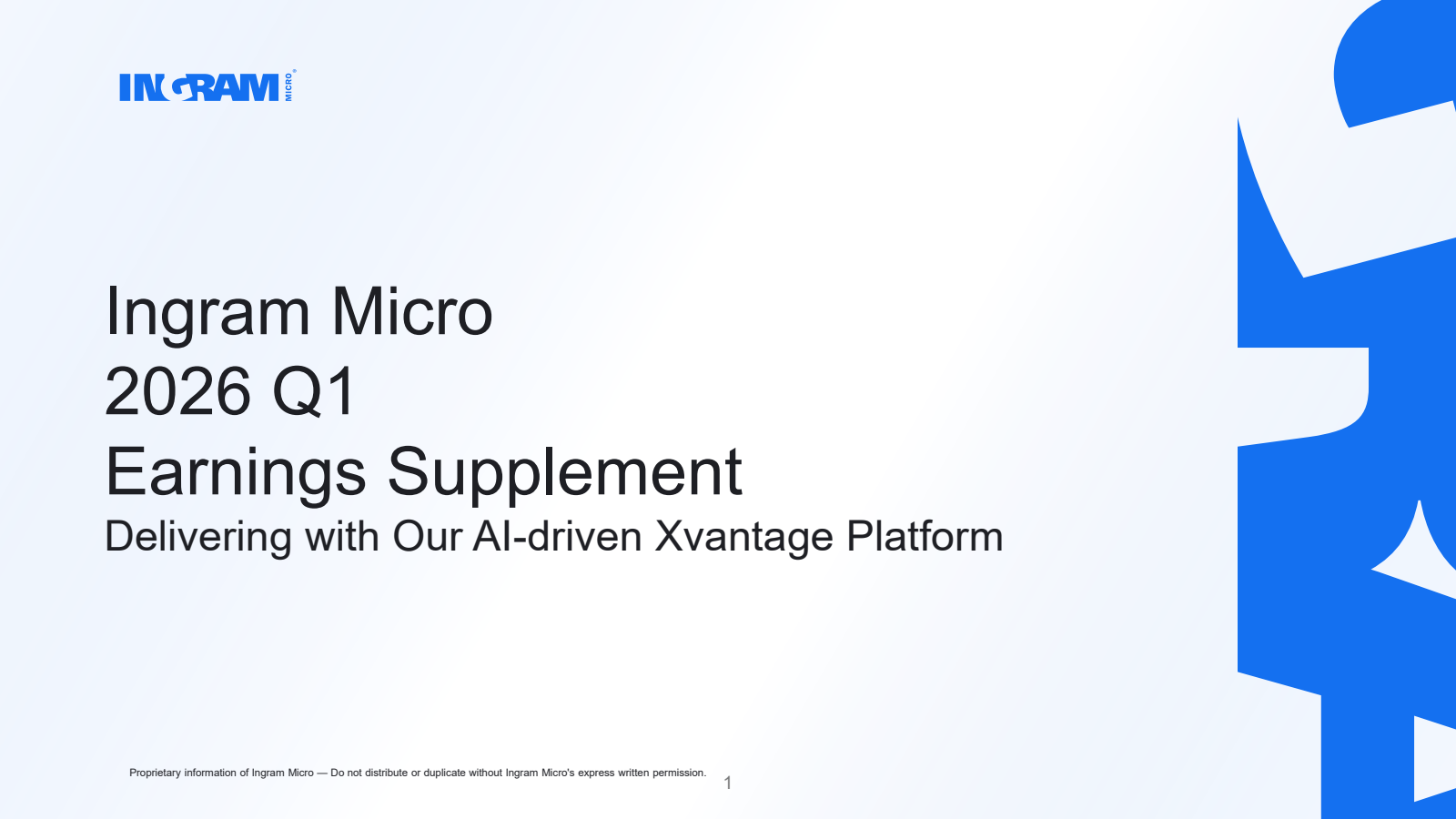 Ingram Micro's Q1 2026 Slide Deck