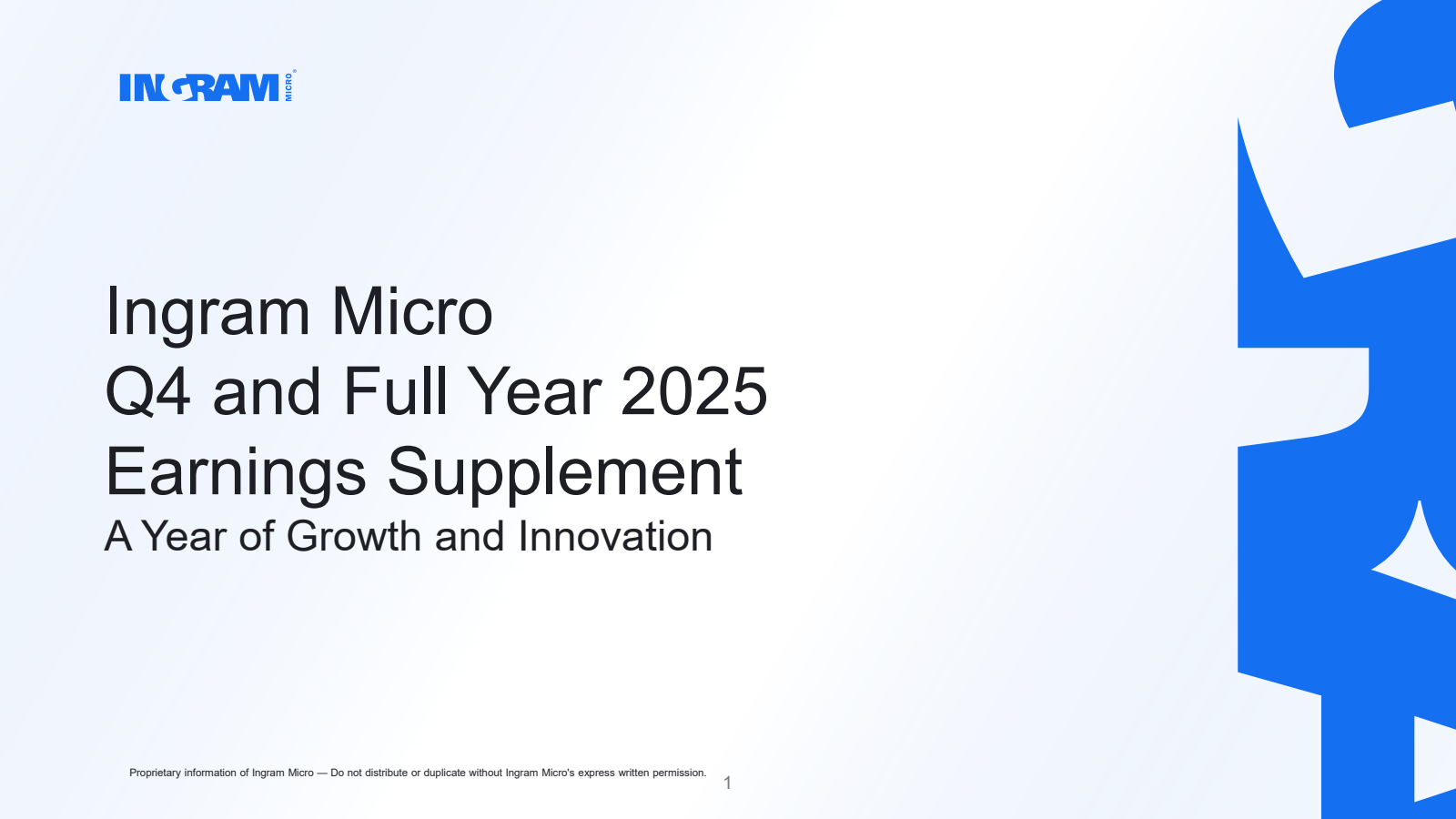 Ingram Micro's Q4 2025 Slide Deck