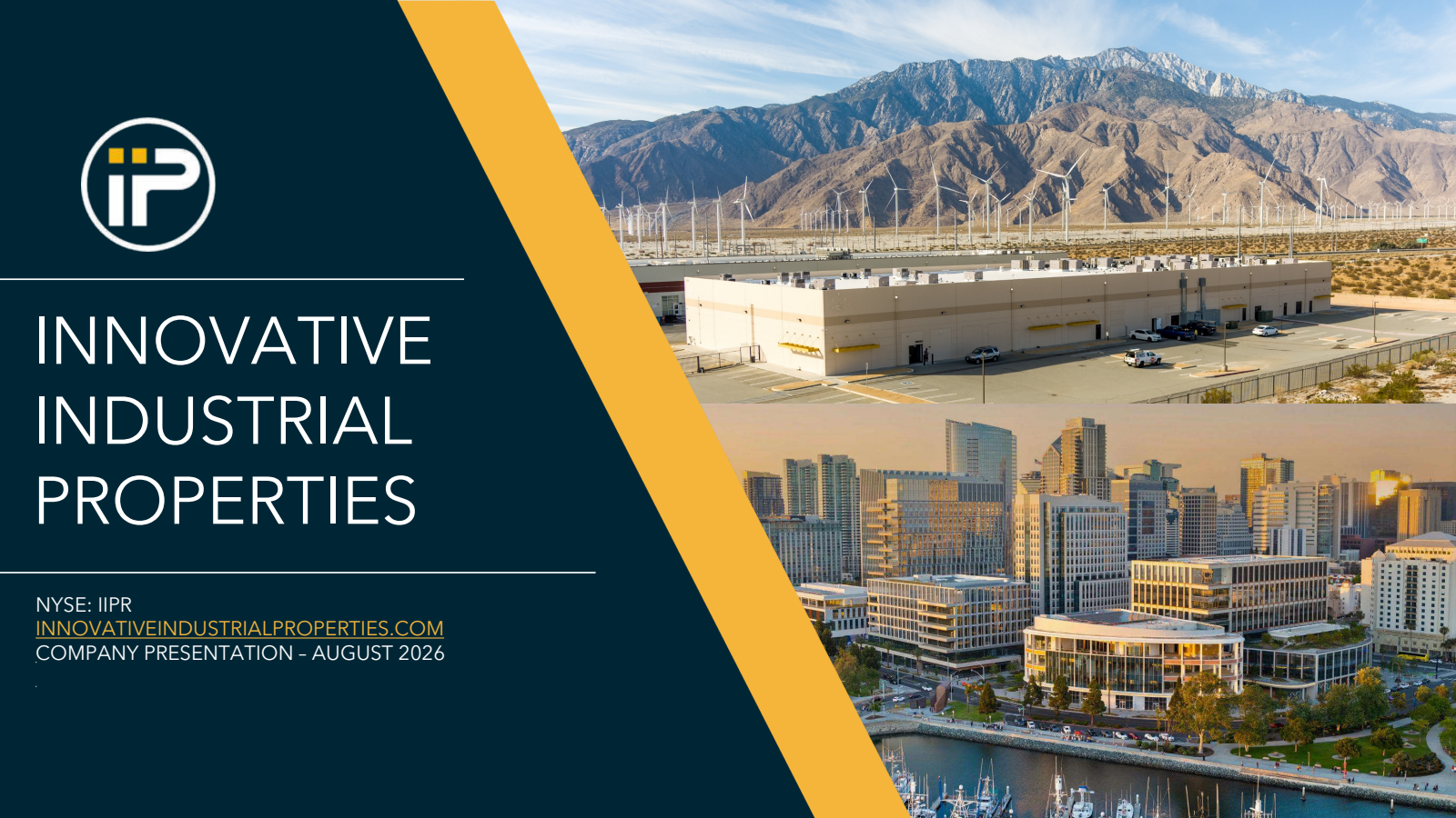 Innovative Industrial Properties' Q2 2026 Slide Deck