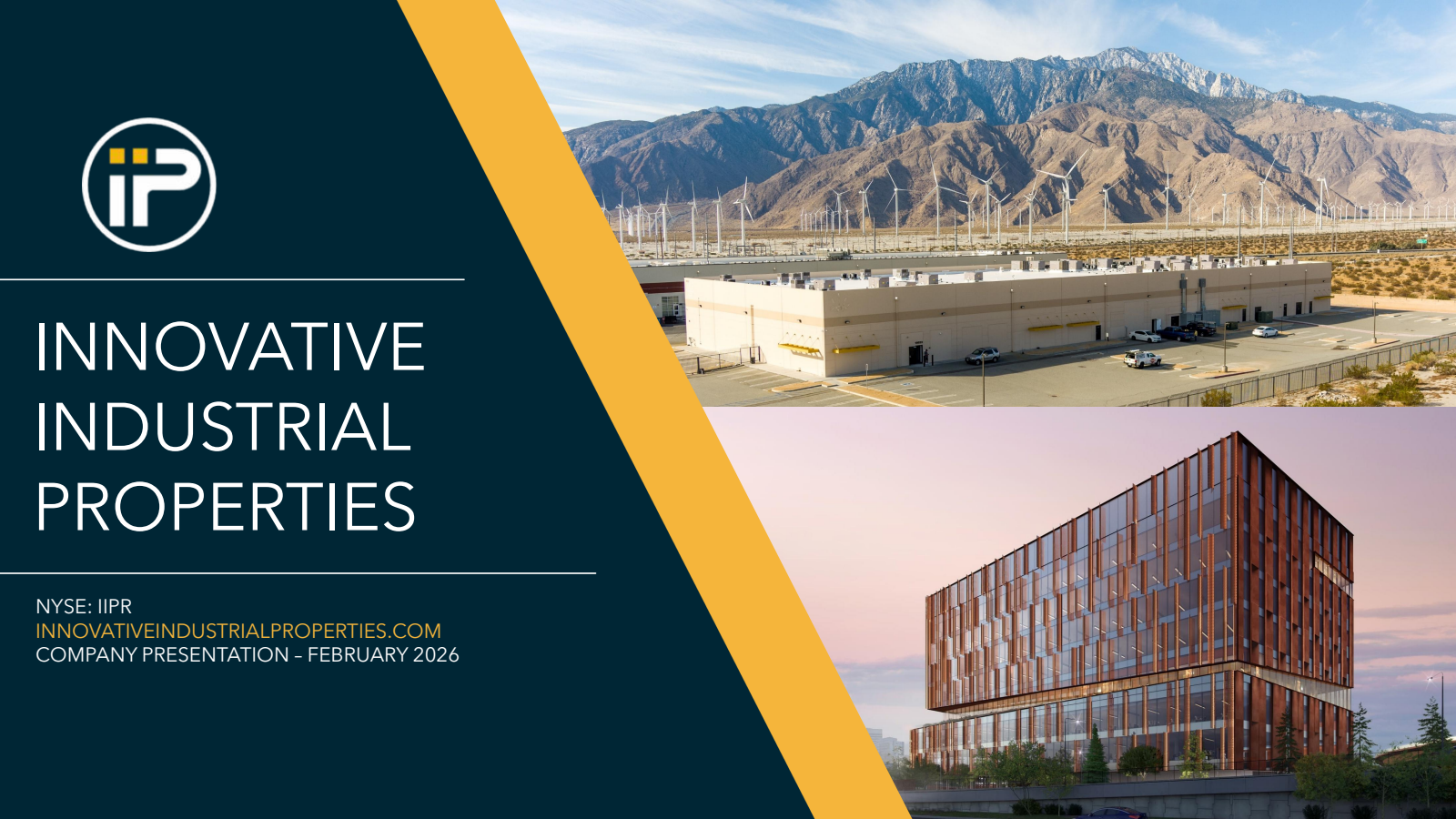 Innovative Industrial Properties' Q4 2025 Slide Deck