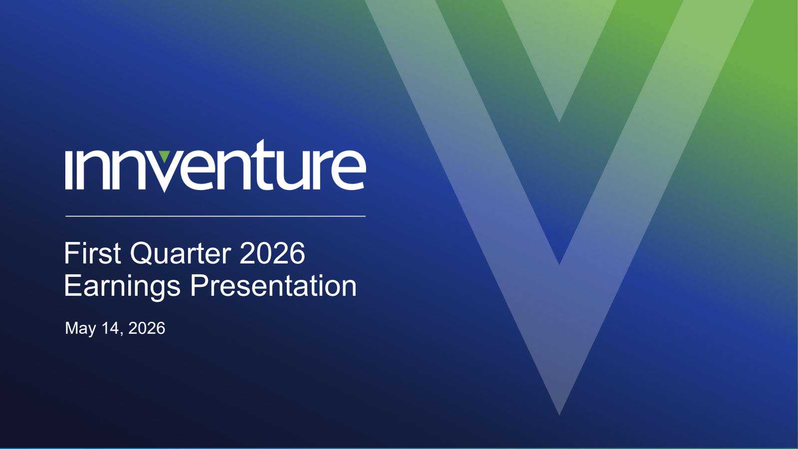Innventure's Q1 2026 Slide Deck