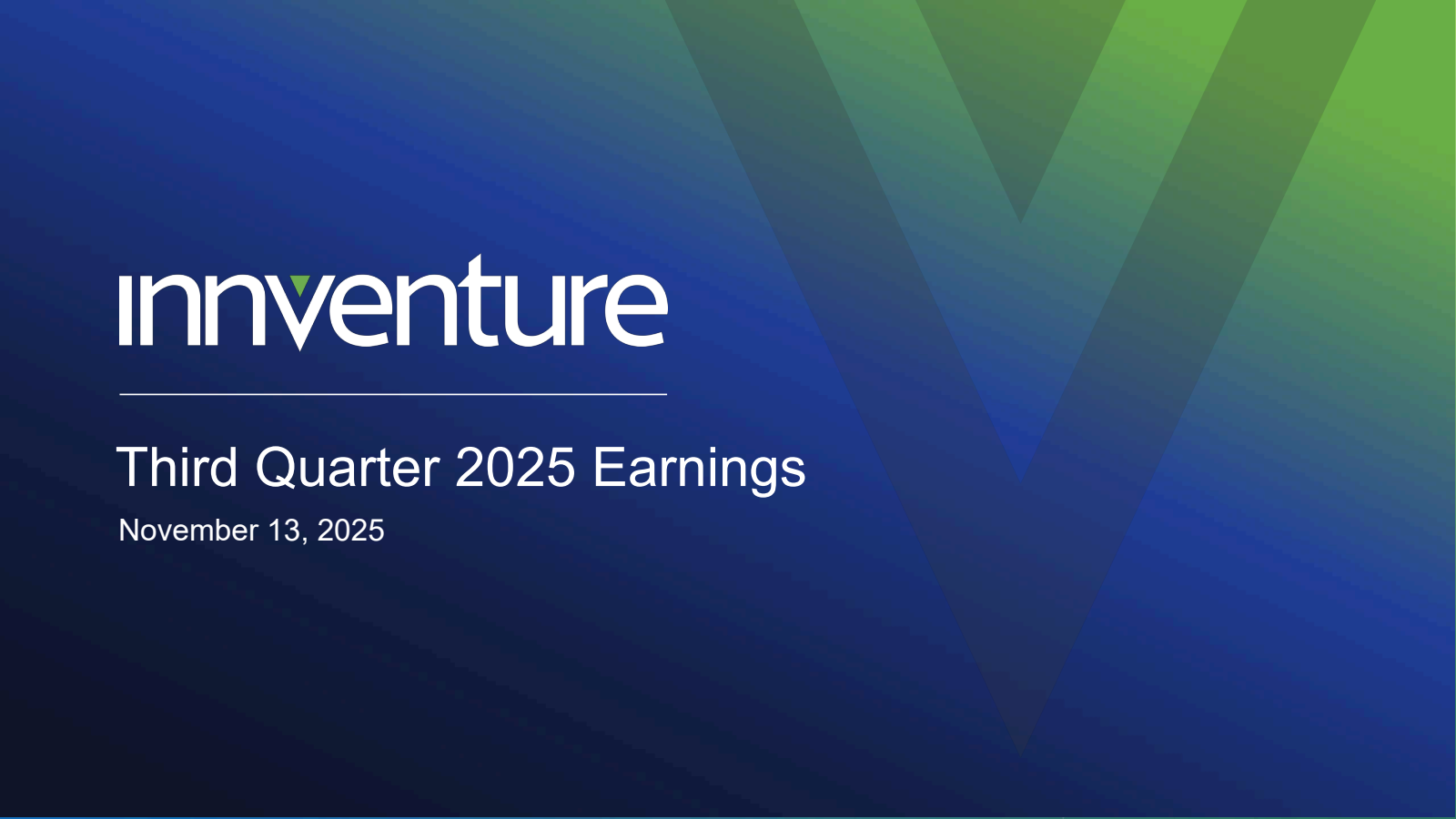 Innventure's Q3 2025 Slide Deck