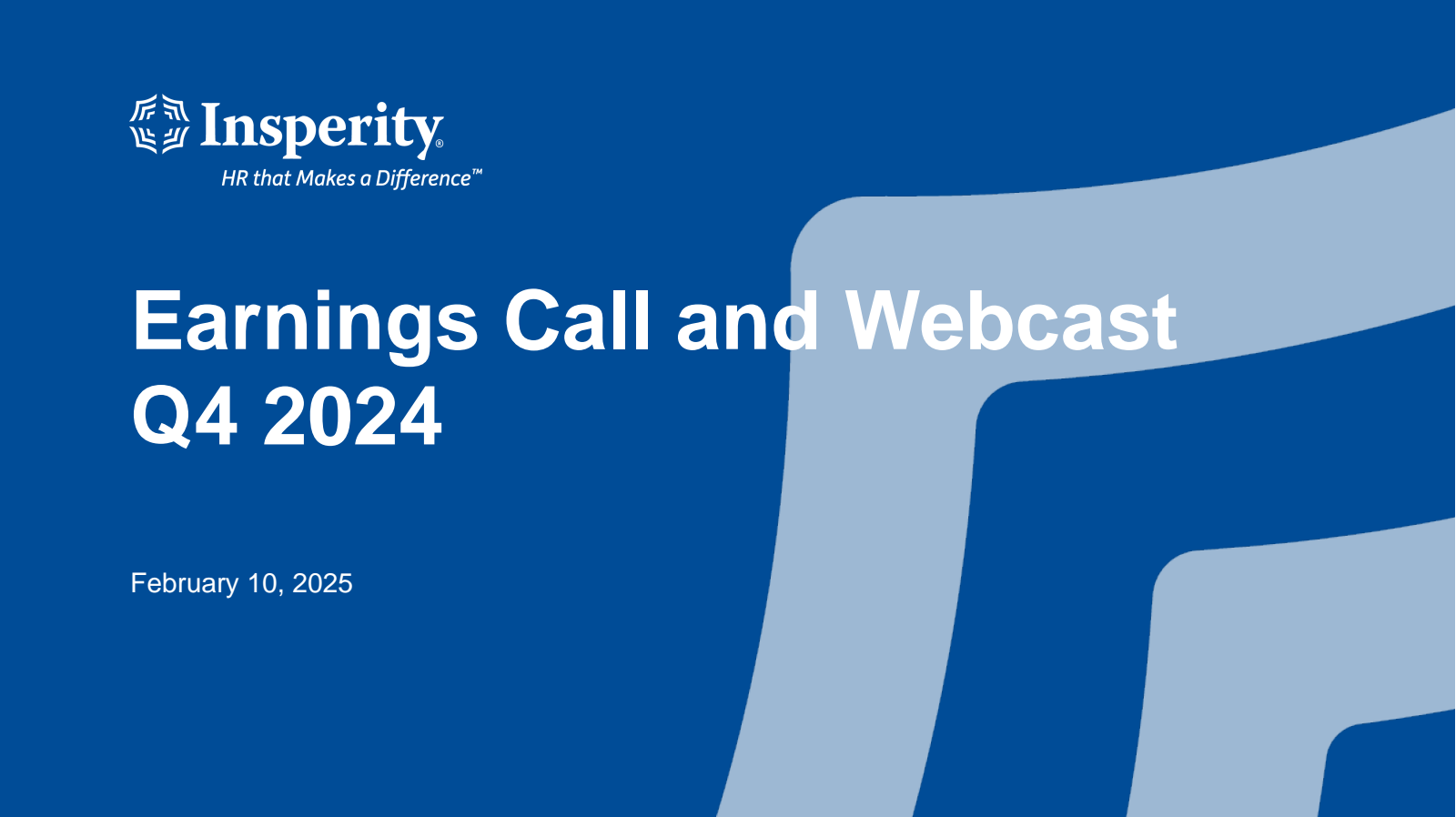Insperity's Q4 2024 Slide Deck
