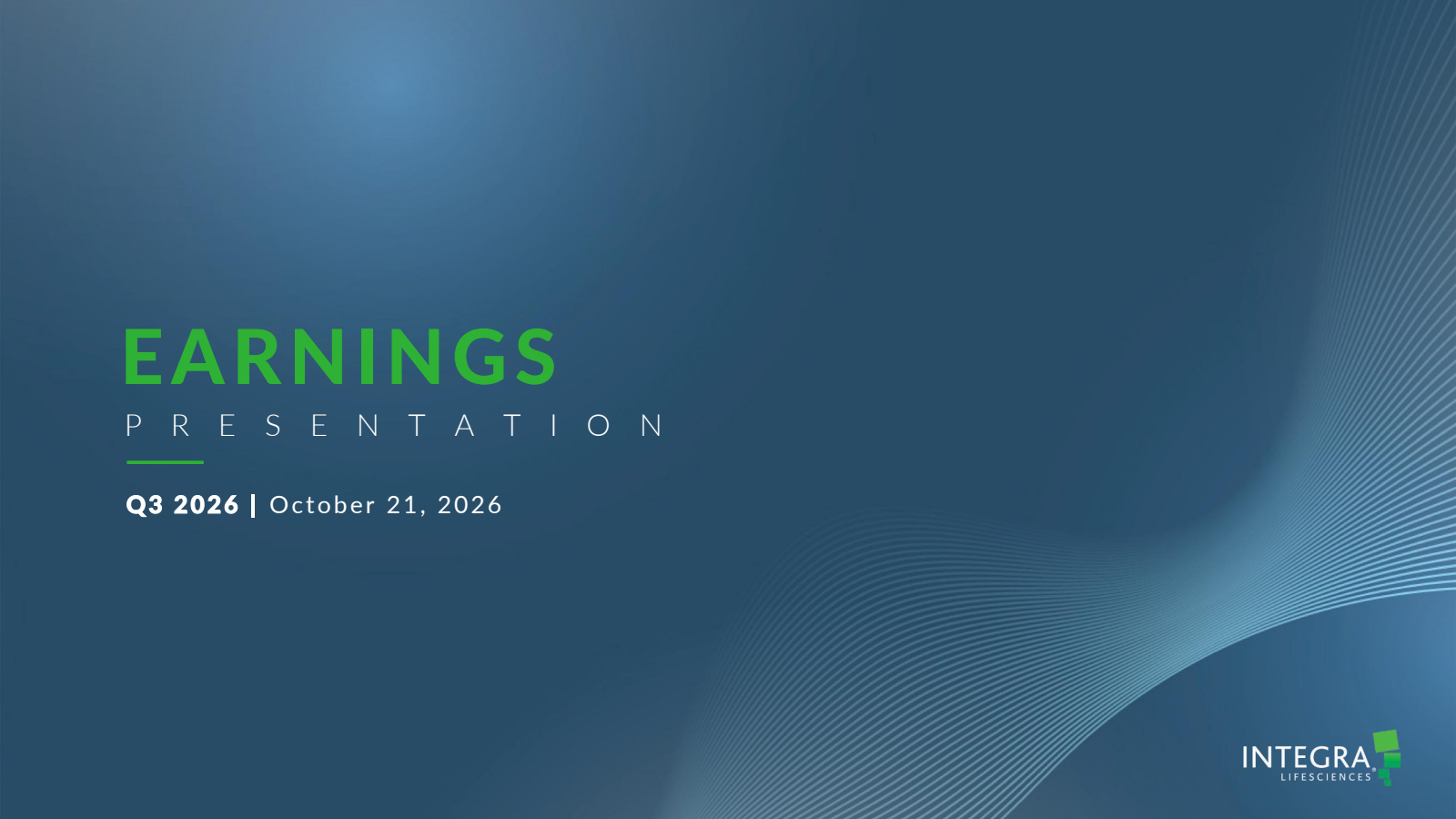 Integra LifeSciences' Q3 2026 Slide Deck