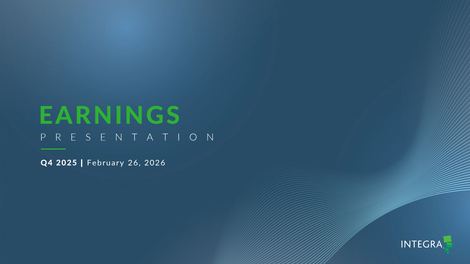 Integra LifeSciences' Q4 2025 Slide Deck