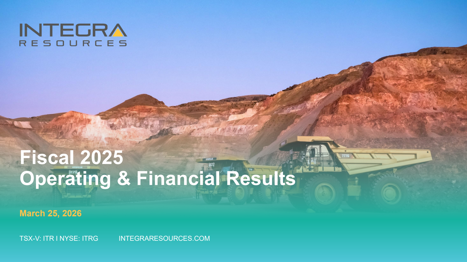 ITRG Q4 2025 Earnings Report on 3/24/2026