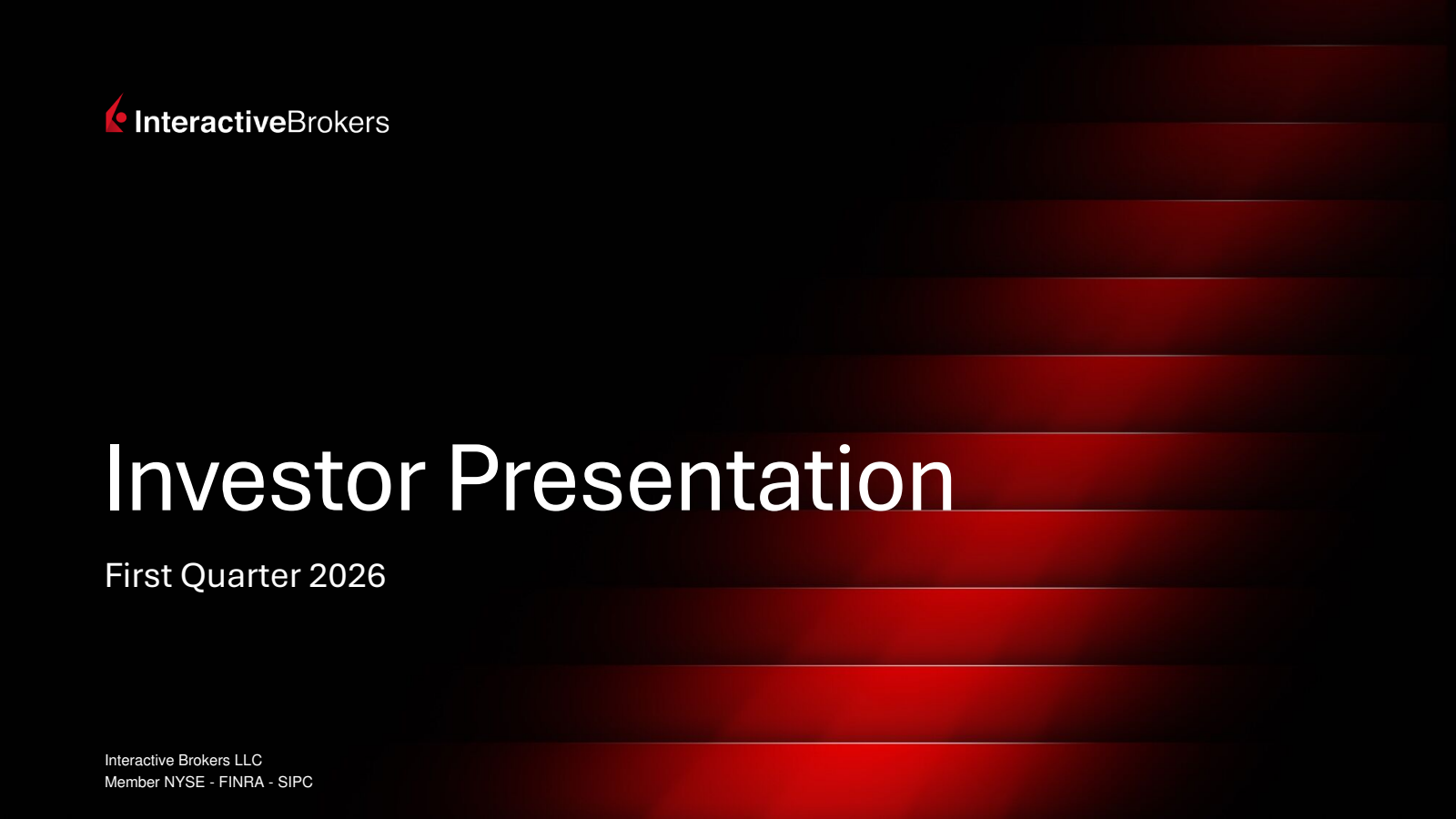 Interactive Brokers Group's Q1 2026 Slide Deck