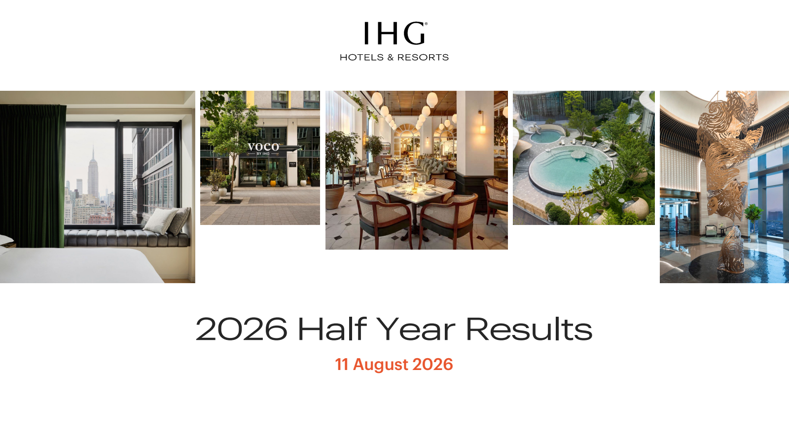 Intercontinental Hotels Group's H1 2026 Slide Deck