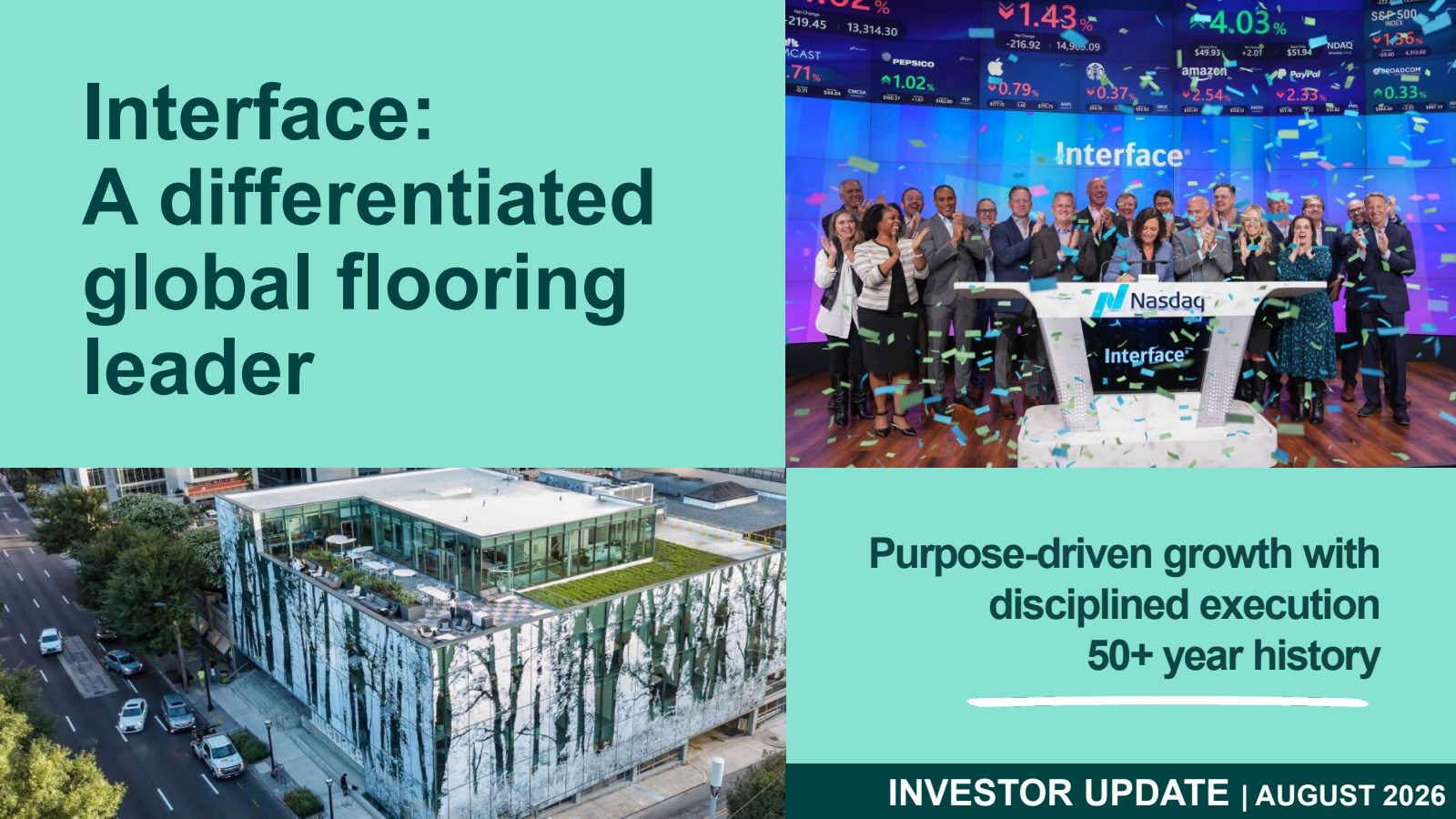 Interface's Q2 2026 Slide Deck