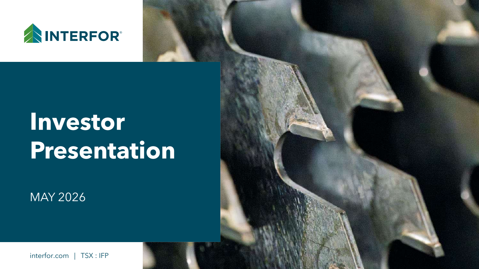 Interfor's Q1 2026 Slide Deck