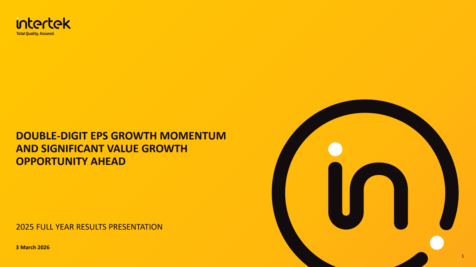 Intertek Group's Q4 2025 Slide Deck