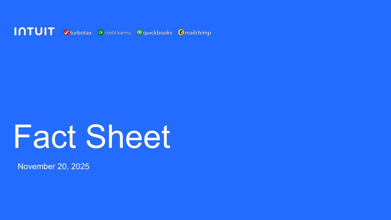 Intuit's Q1 2026 Slide Deck