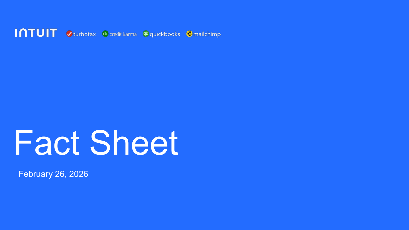 Intuit's Q2 2026 Slide Deck