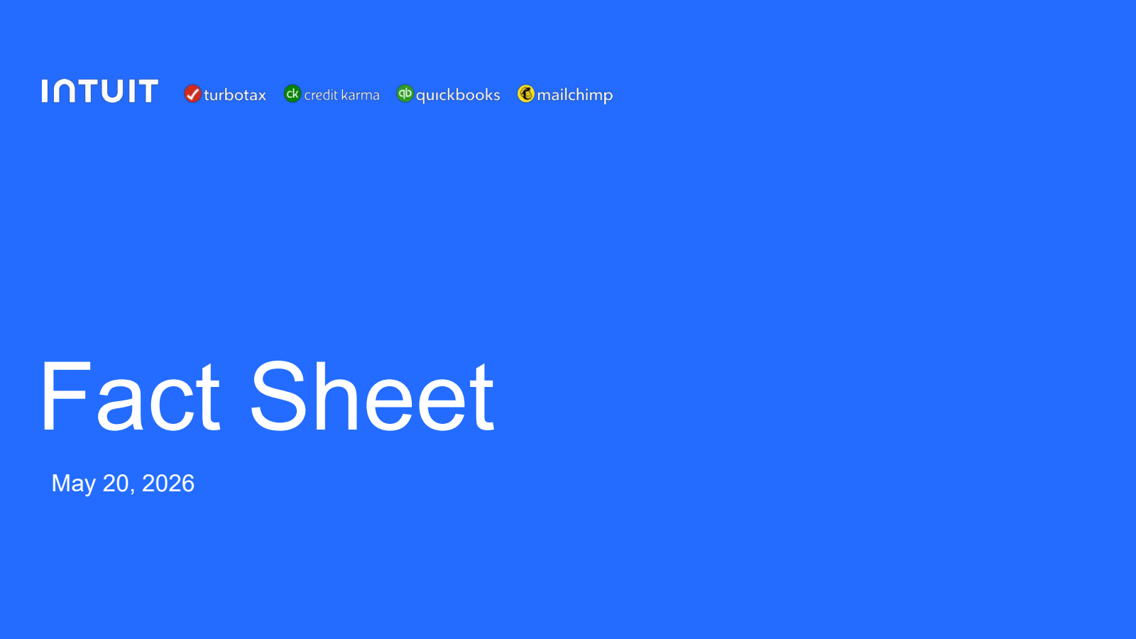 Intuit's Q3 2026 Slide Deck