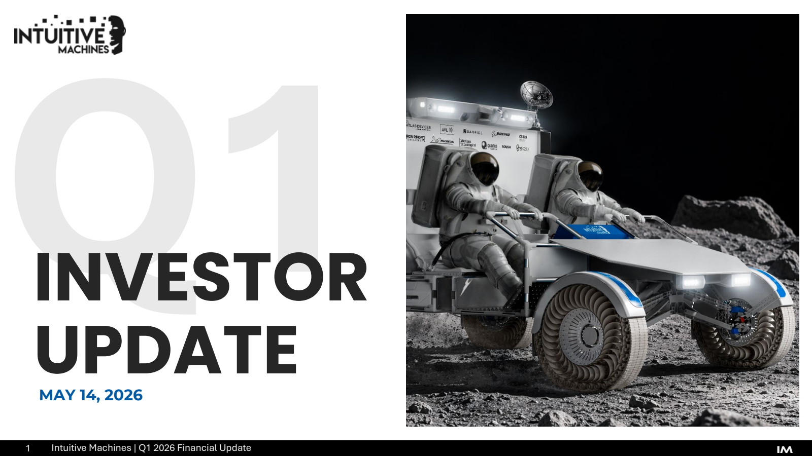 Intuitive Machines' Q1 2026 Slide Deck