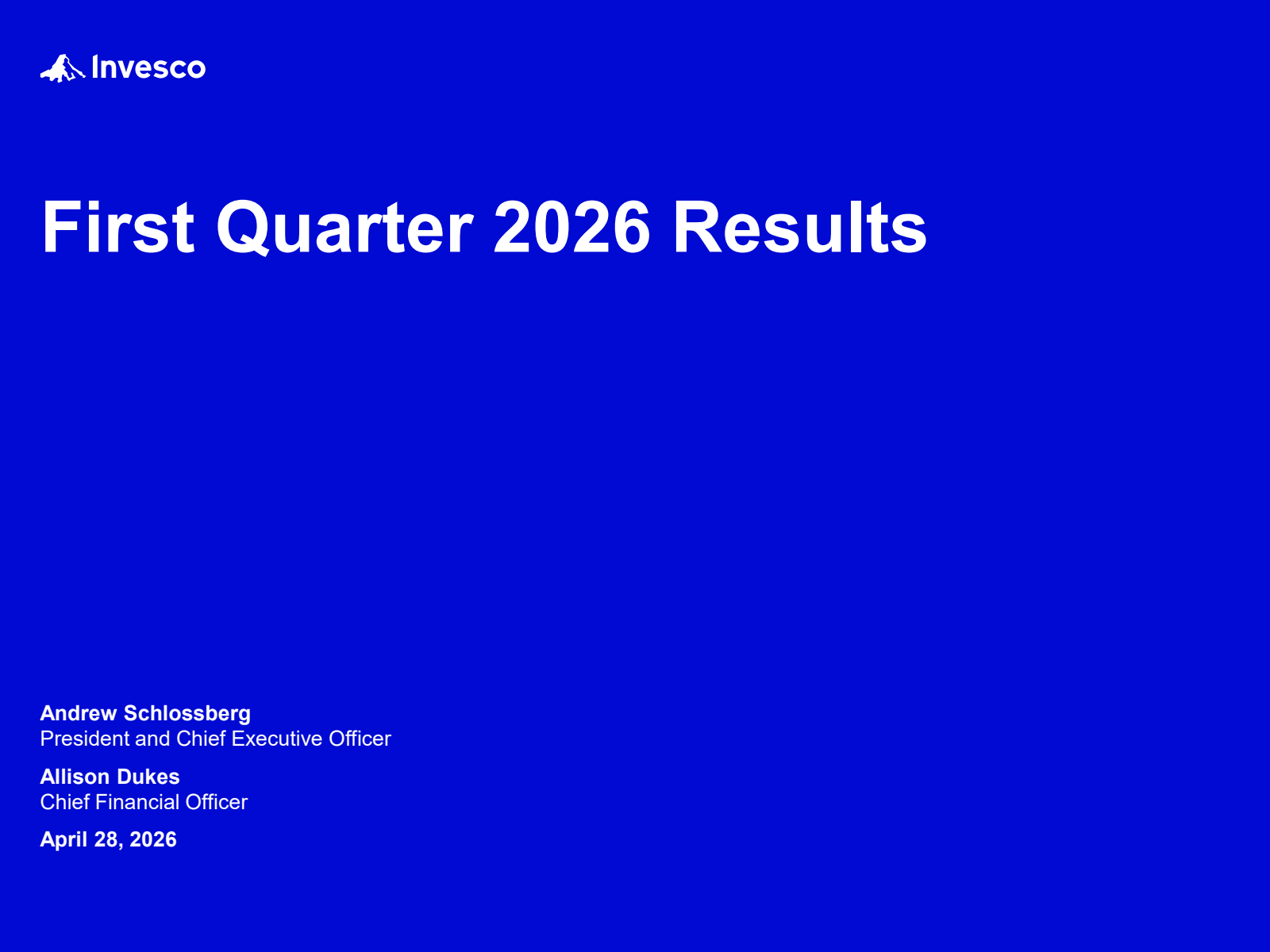 Invesco's Q1 2026 Slide Deck