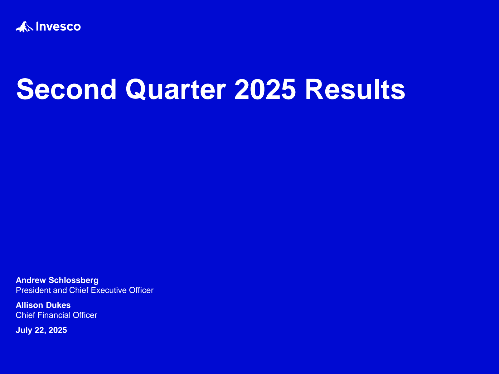 Invesco's Q2 2025 Slide Deck