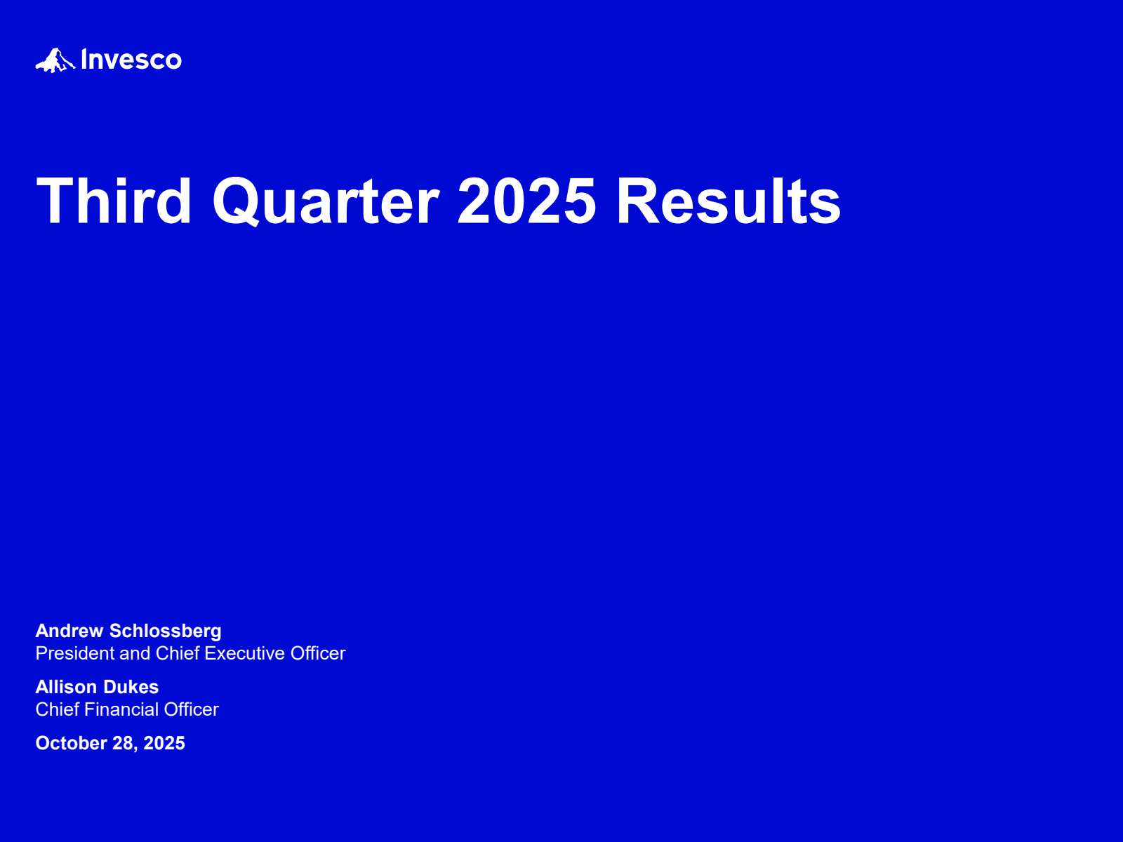 Invesco's Q3 2025 Slide Deck