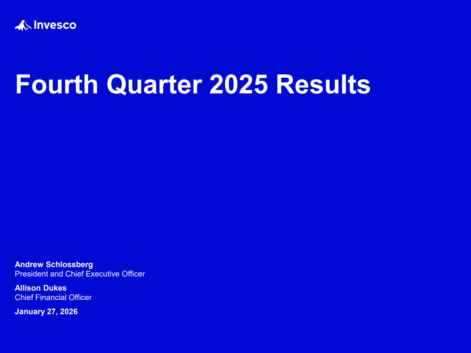 Invesco's Q4 2025 Slide Deck