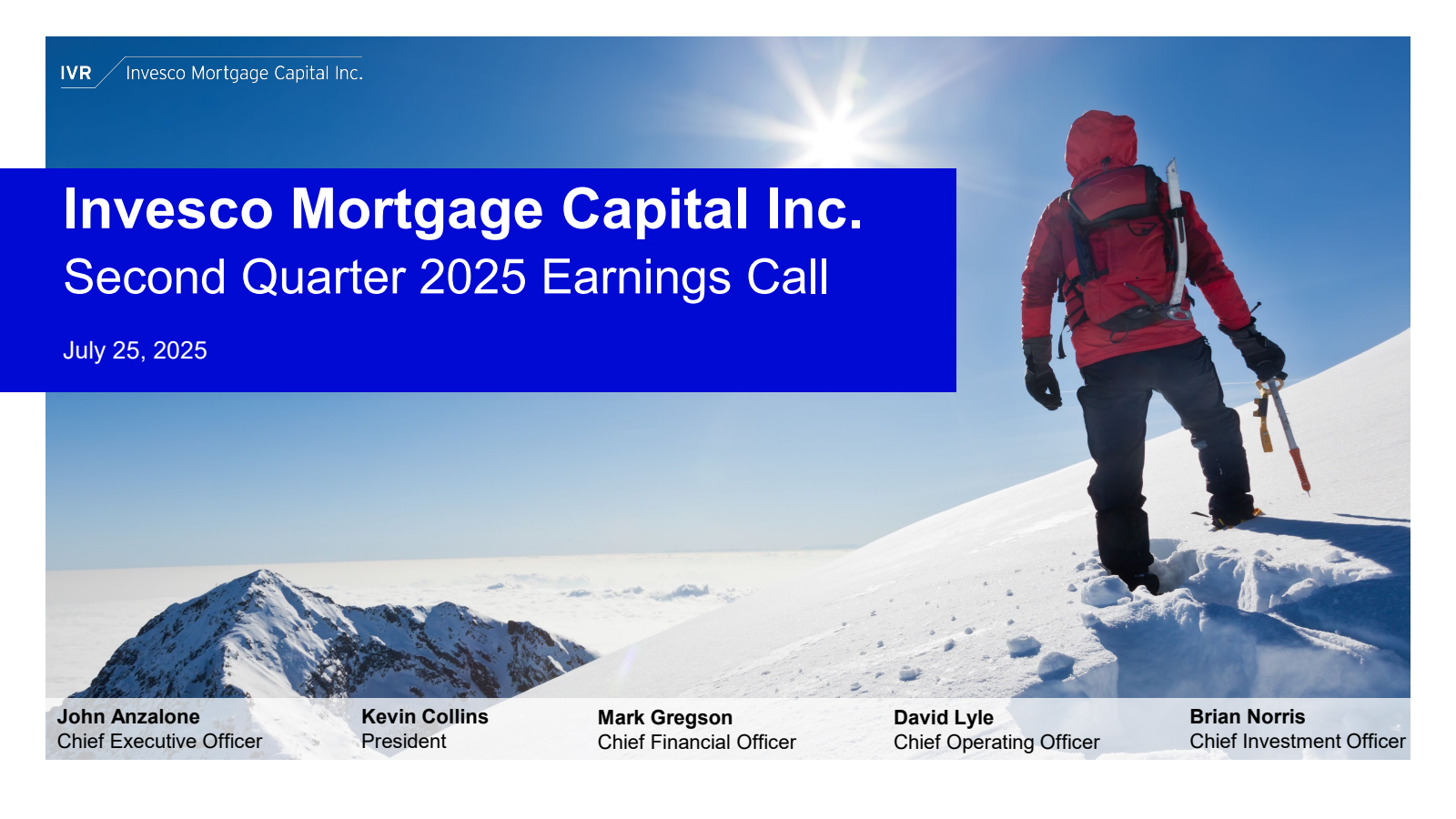 Invesco Mortgage Capital's Q2 2025 Slide Deck