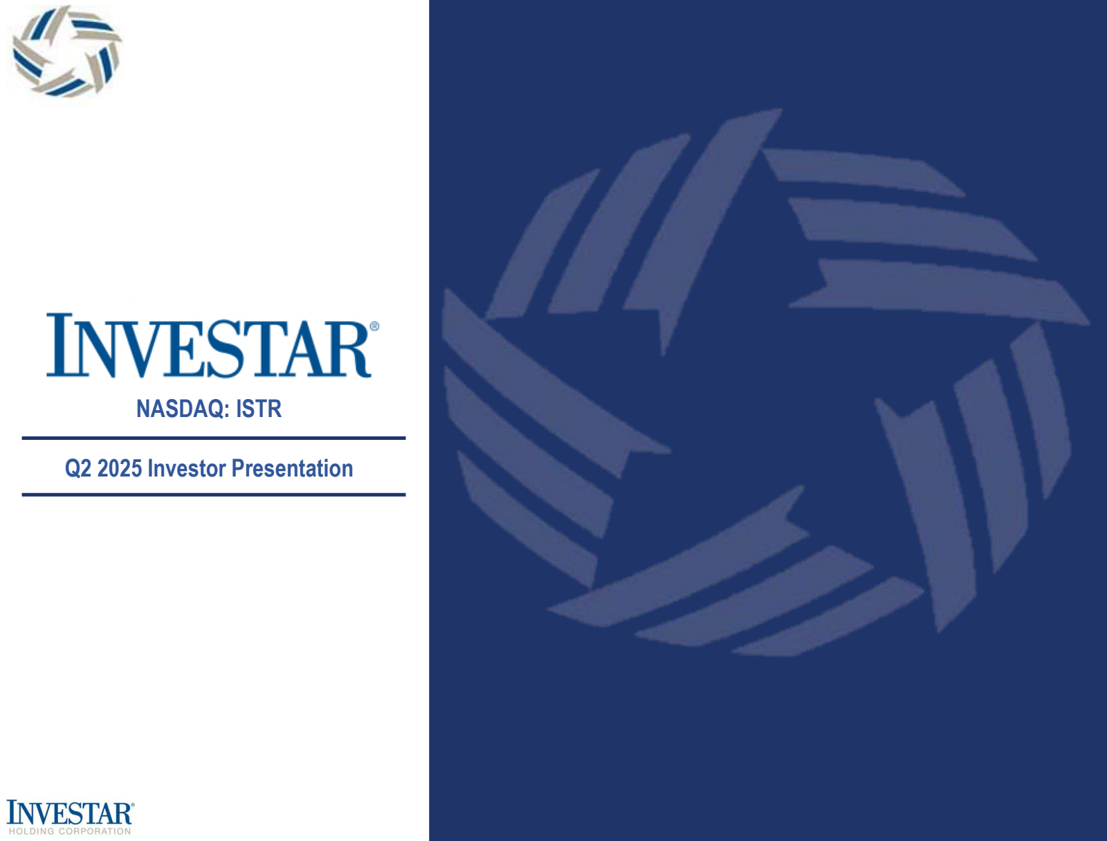Investar's Q2 2025 Slide Deck