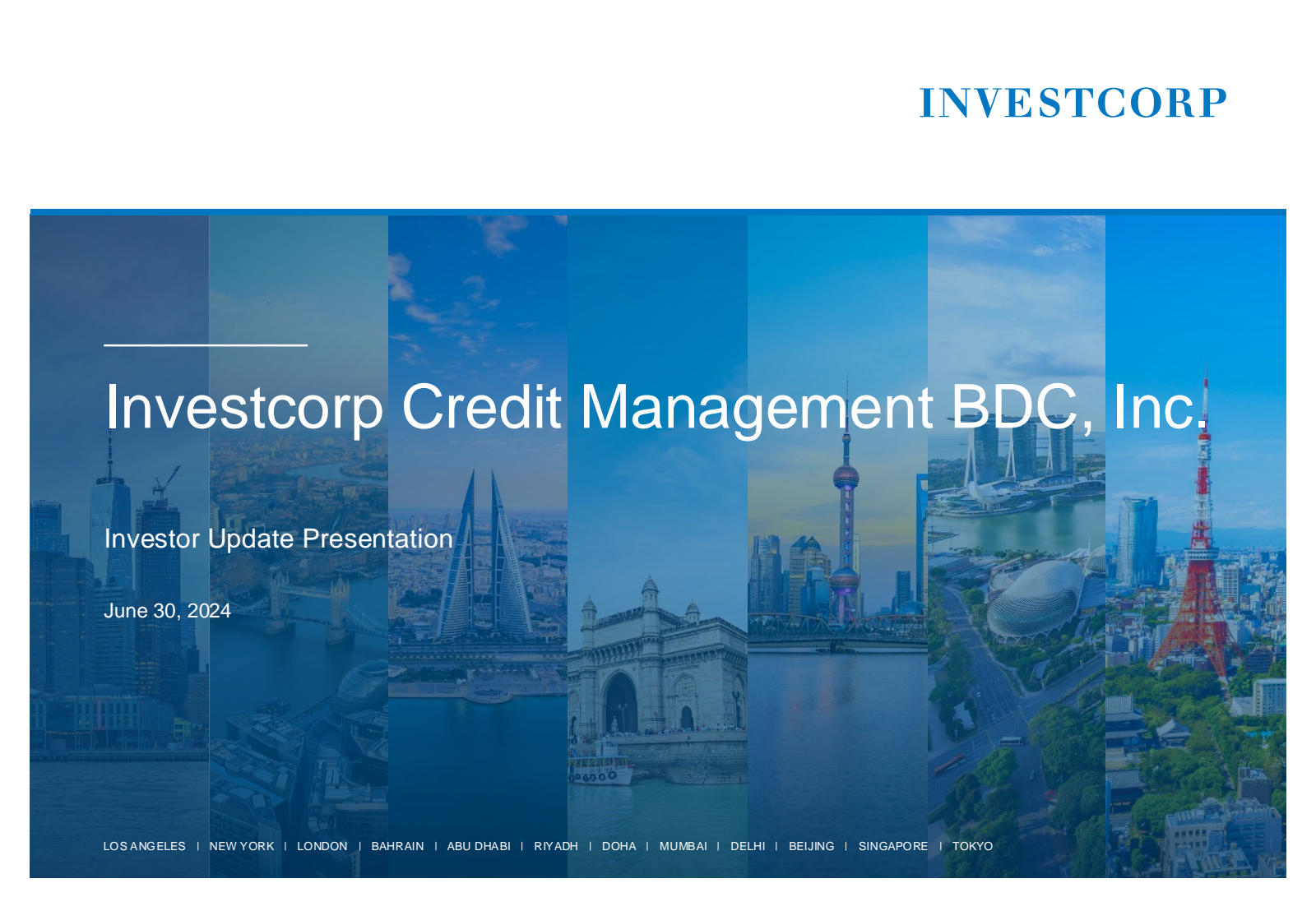 Investcorp Credit Management BDC's Q4 2024 Slide Deck