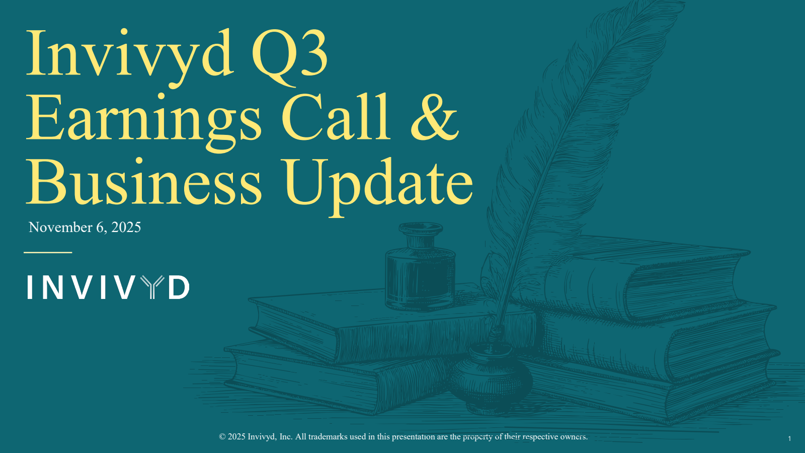Invivyd's Q3 2025 Slide Deck
