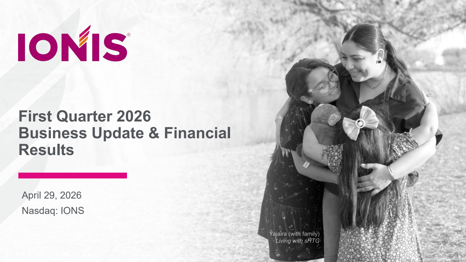 Ionis Pharmaceuticals' Q1 2026 Slide Deck