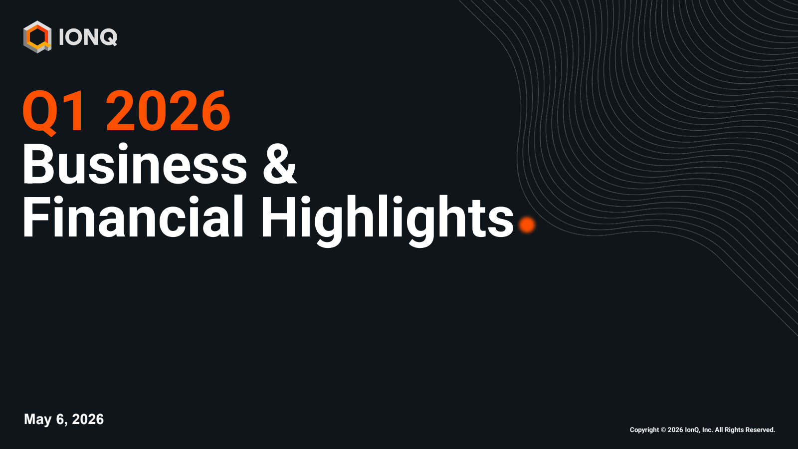 IonQ's Q1 2026 Slide Deck