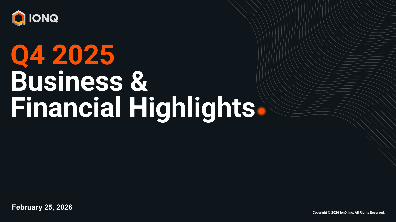 IonQ's Q4 2025 Slide Deck