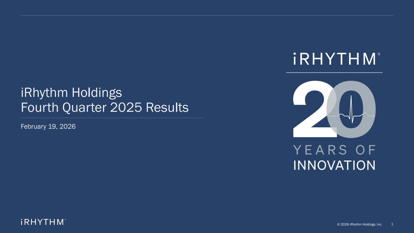 iRhythm Technologies' Q4 2025 Slide Deck