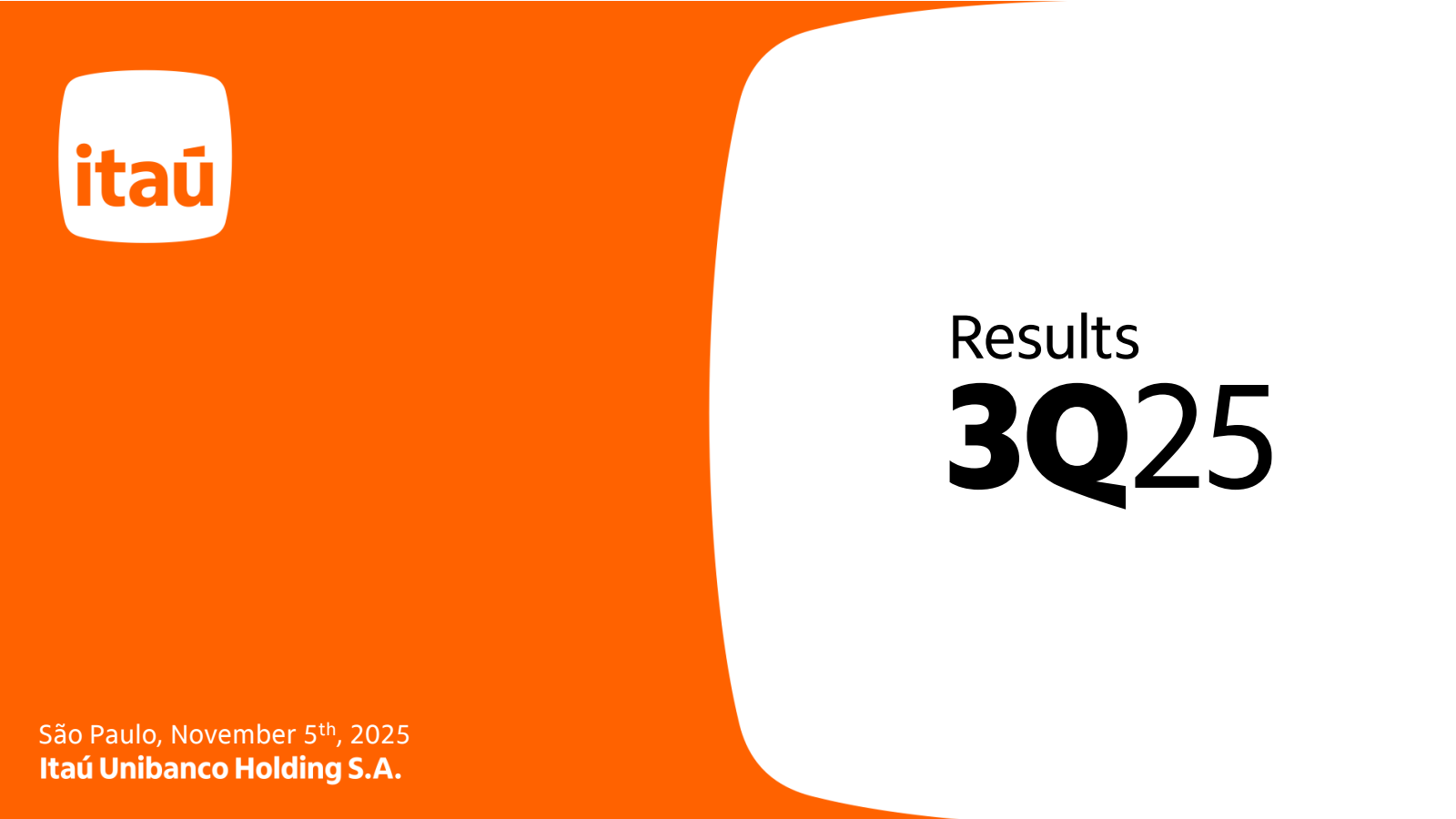 Itau Unibanco's Q3 2025 Slide Deck