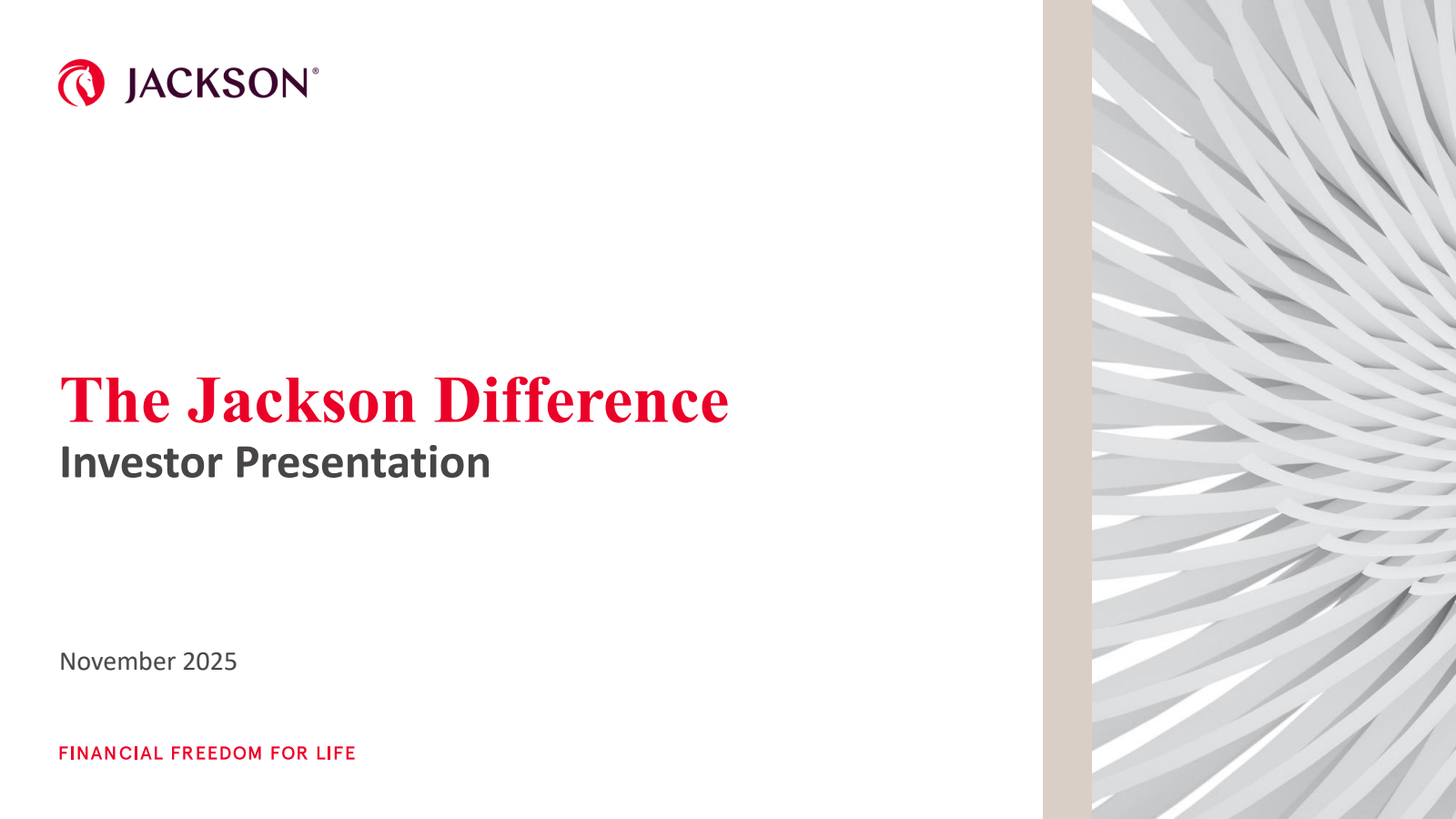 Jackson Financial's Q3 2025 Slide Deck